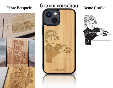 INDIVIDUELL iPhone 15 Bambus-Kunststoff